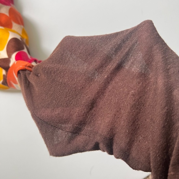 Alice + Olivia Large Hippie Mod Knit Dress Pop Art Hip Long Sleeve Retro Circles - Picture 8 of 9